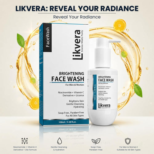 Face Wash for Brightening & Glow skin | Niacinamide, Vitamin C & Licorice Extract