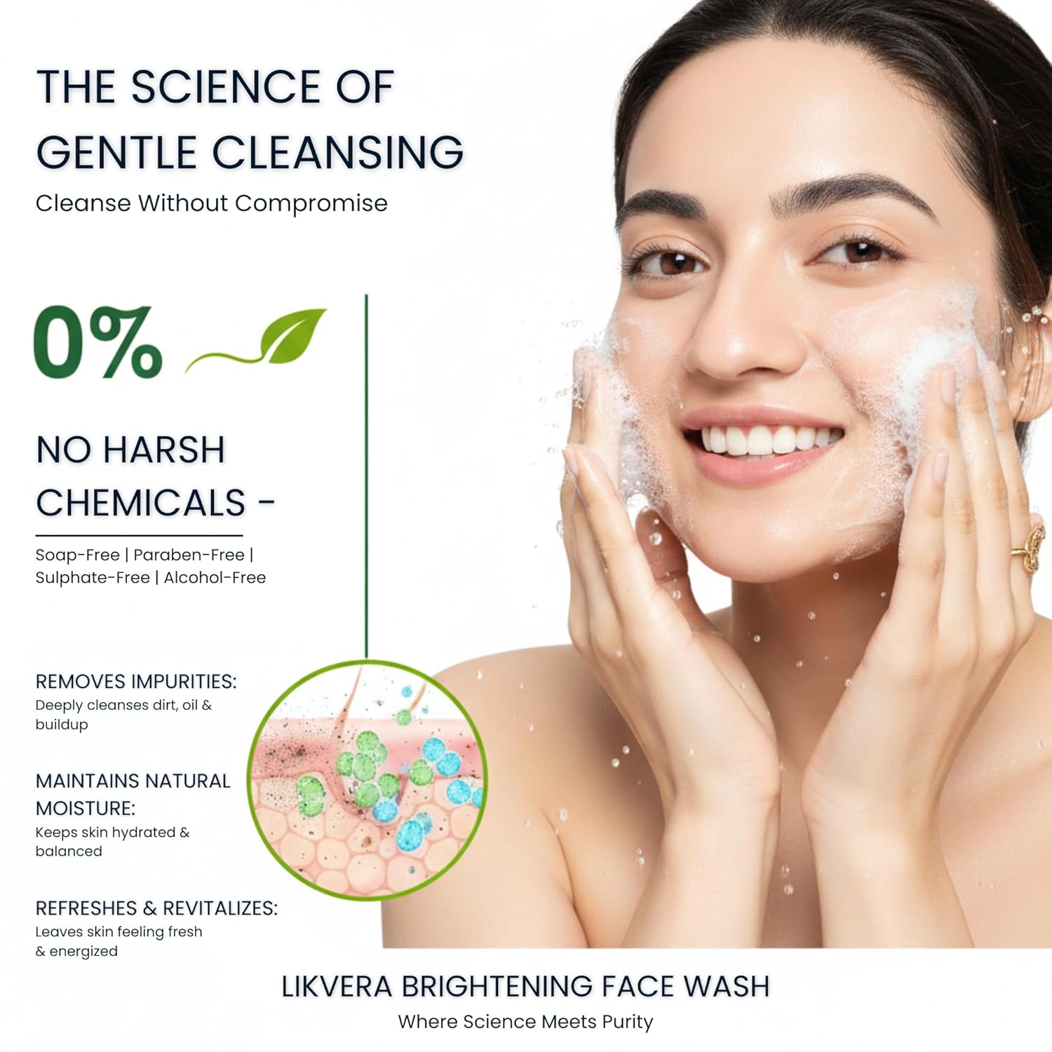 Face Wash for Brightening & Glow skin | Niacinamide, Vitamin C & Licorice Extract
